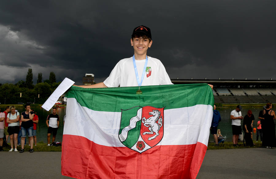 Semih Beck ist Bundessieger im Leichtgewichts-Einer der 13-jährigen Jungen. Foto: meinruderbild.de