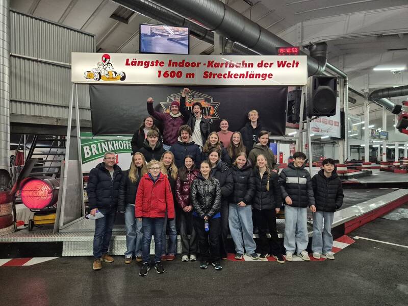 Sportehrung 2025 auf der Kartbahn.