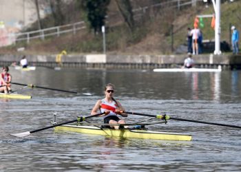 Timea Ryll auf dem Weg zum dritten Platz im Leichtgewichts-Einer. Bild: meinruderbild.de