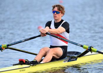 Finn Wolter wird Deutscher Vize-Meister im Leichtgewichts-Einer.