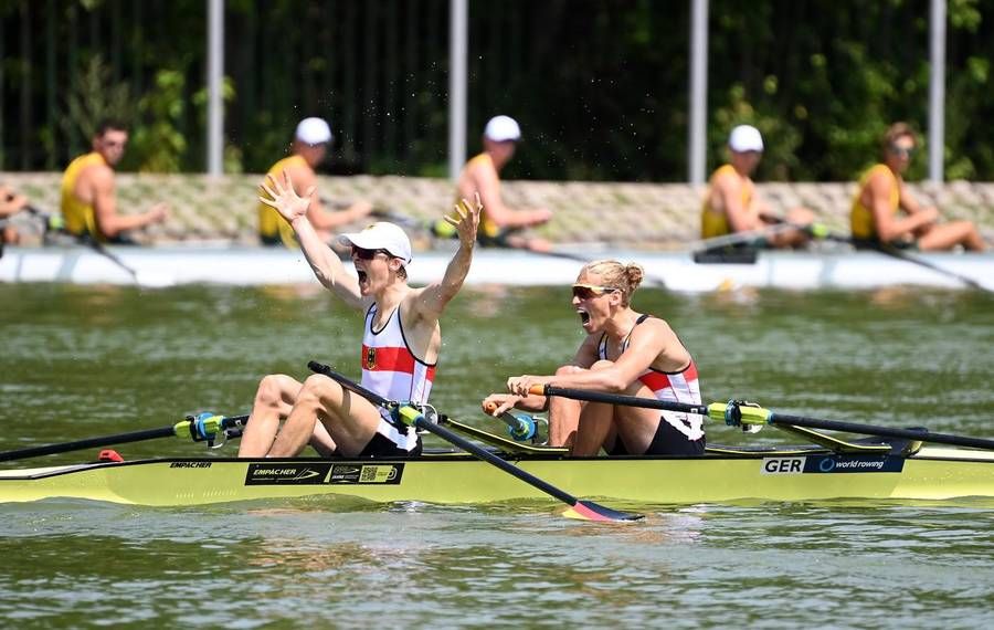 Finn Wolter links wird U23Weltmeister mit Nikita Mohr im leichtgewichts Doppelzweier